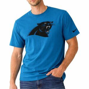 Nike Carolina Panthers Logo TShirt L Blue NFL Football Graphic NFL Fan Apparel